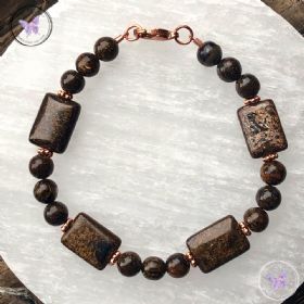 Bronzite & Copper Bracelet